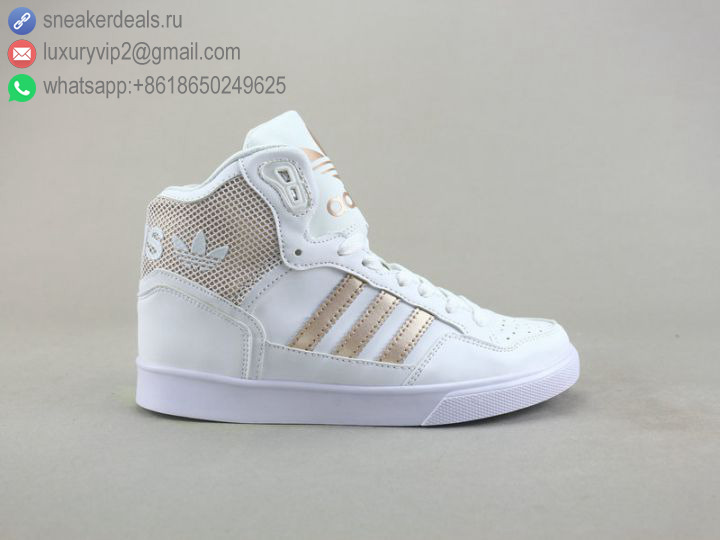 ADIDAS EXTABALL MID WHITE GOLD WOMEN SKATE SHOES